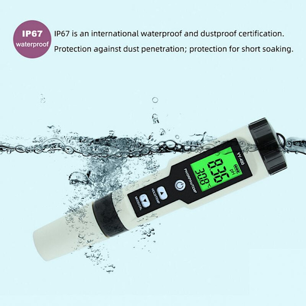 Ny Yy-400 Hydrogen Ion Koncentration Kvalitetstest Pen Ph/ORP/H2 og Tem 4 i 1 Digital Drikkemeter