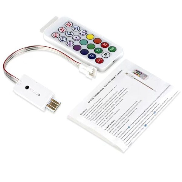 DC5V SP620E USB Bluetooth Musik Pixel Controller RF Fjernbetjening til WS2812 RGB Led Strip Light Tape