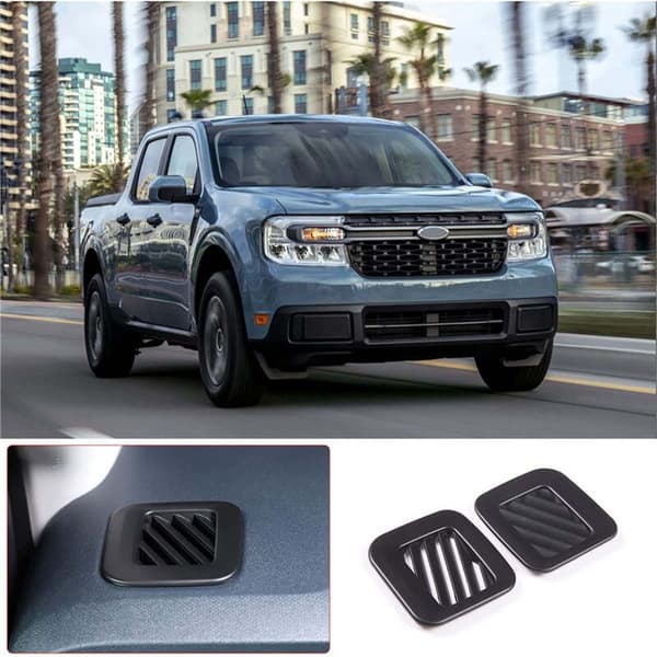 Bil Centerkonsol Dashboard Side Air Vent Outlet Frame Cover Trim til 2022 2023 Tilbehør, Mat Sort