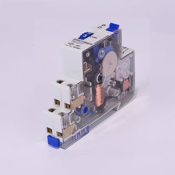 TM-ST7 220V AC 7 Minuters Mekanisk Timer 18Mm Enstaka Modul DIN-Skena Trapphustimer Klocka