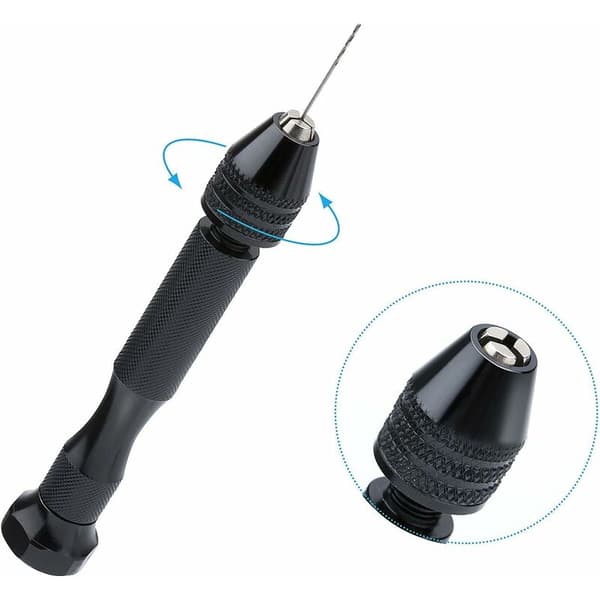 Hånddrill - Aluminium 25 Mini hånddrill og senkebor vriddrillbit for valnøtt rav oliven nøttmodell