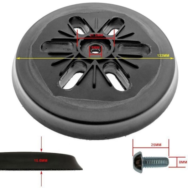 Slipdyna för Bosch excenterslipmaskin GEX 150 AC, PEX 15 AE, GEX 150 Turbo 150 mm med skruv