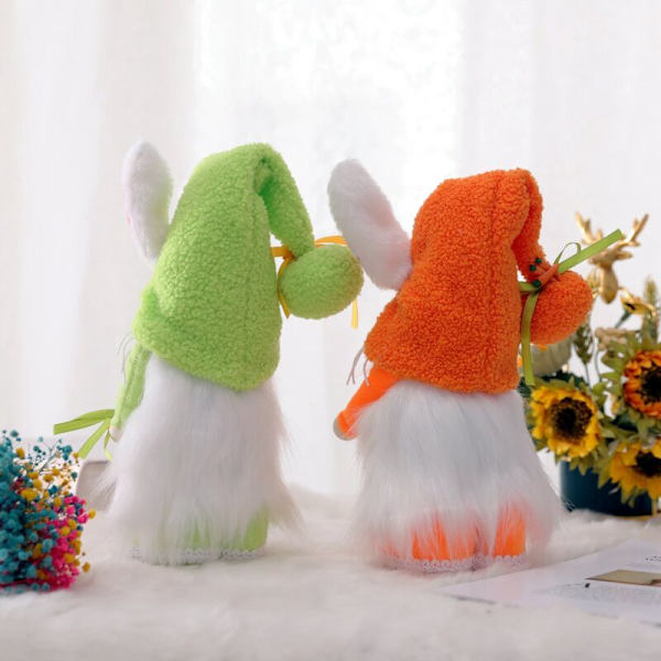 Påskhare Gnome Plysch Tomte Handgjorda Dekorationer Skandinavisk Kanin Påskdag Heminredning Prydnad Present-A