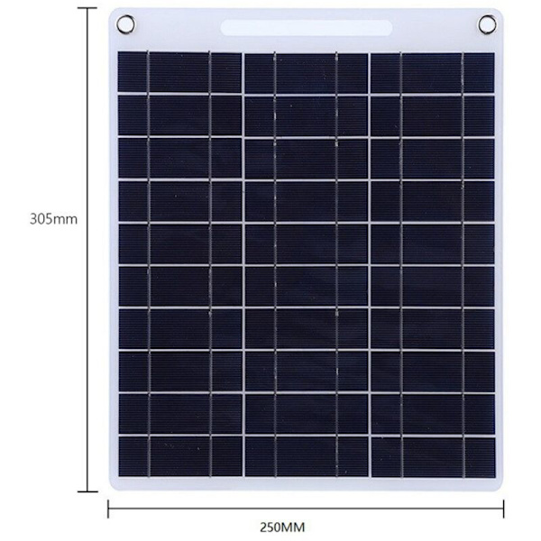 60W Bærbar Solpanel 5V Dobbelt USB Oplader Panel Kit Udendørs Nødopladning Batteri Rejse Telefonoplader