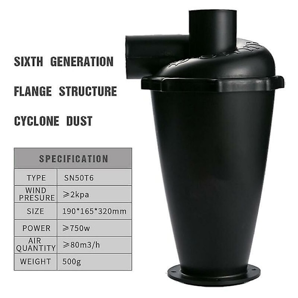 50Mm sjätte generationens turbo-cyklon dammsugarfilter industriell & hushålls dammsamlare utan påse Vit