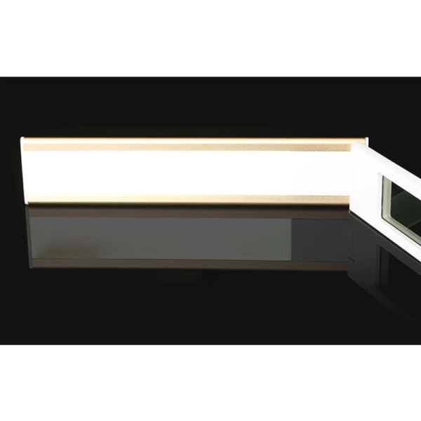 Skrivebordslampe, LED-skrivebordslampe 3W LCD-skjerm, USB-ladeport, 3 lysmoduser, berøringskontroll, innebygd klokke, kalender gull