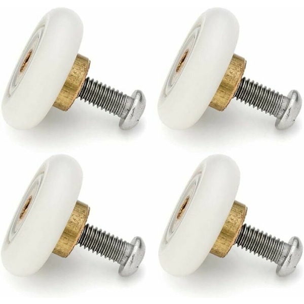 4-pack ersättningsrullar för duschdörrar, 19 mm, med M4-skruvar, diameter: 19 mm
