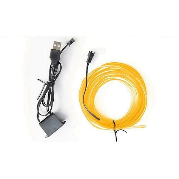 USB-driven billampa, kall ljus LED utan modifiering (gul)