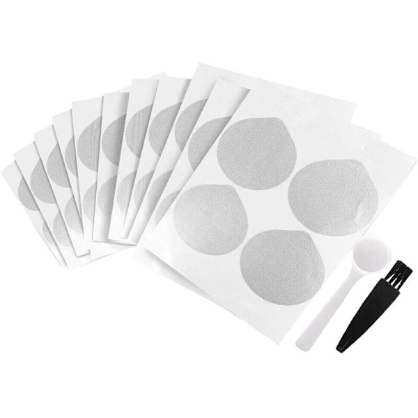 100 st Serie Aluminiumlock Aluminiumlock Packningar Aluminiumlock för Kapsel Line Kaffeepads med Skedborste