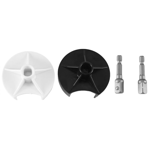 2 st stickmaskinadapter med stålsexkantbit för elektrisk skruvmejsel stickkraft adapter svart + vit