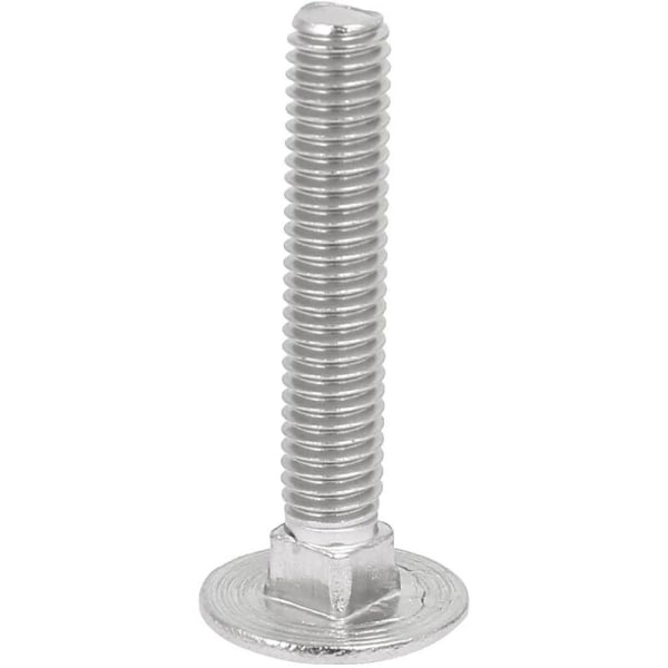 Vaunu pultti, 304 ruostumaton teräs, DIN603 Täysin kierteitetty neliökaulan vaunupultit 20 kpl sarja, M6X35Mm