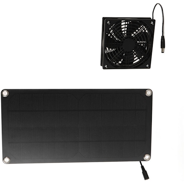 20W Solpanel-Ventilator Kit - Mini, Bærbar til Drivhuse, Kyllingehuse, Dyrehuse og Vindueudluftning