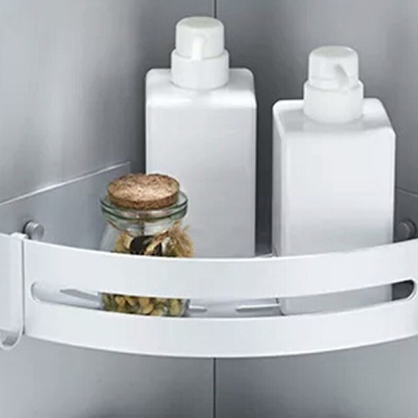 Reikävapaa kylpyhuonehylly Kylpyhuoneen seinälle kiinnitettävä Kylpyhuone WC Kolmikulmainen pesupöytä Säilytystarvikkeet