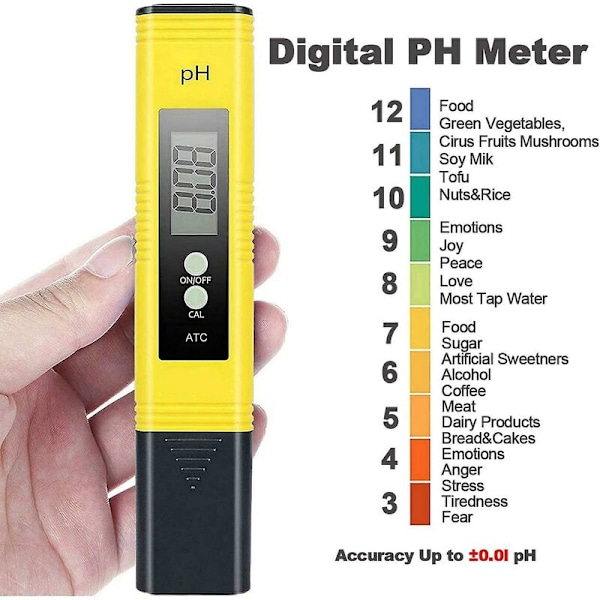 pH-mätare, Simbassäng pH-mätare Mäter TDS pH EC Temperatur Vattenkvalitet pH-mätare för Dricksvatten, Simbassäng, Akvarium, Drycker, Hy