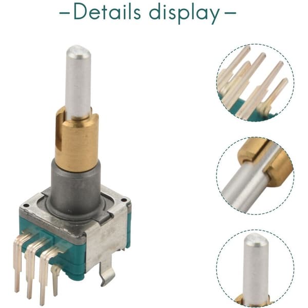 EC11EBB24C03 Dobbel Encoder med Bryter 30 Posisjoneringsnummer 15 Pulspunkt Håndtak 25Mm