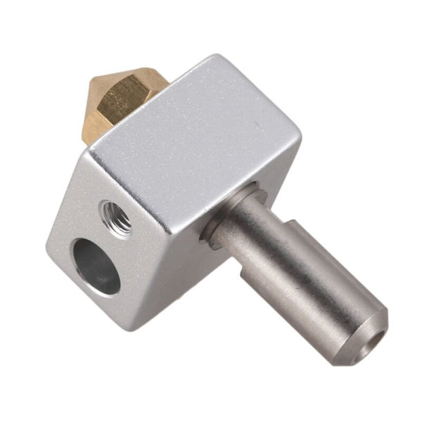 4X MK10 Hotend-kit för 3D-skrivare M7-munstycke och hals med PTFE-rör, uppgraderad version av aluminiumuppvärmningsblock, kompatibel med M3-termistorer
