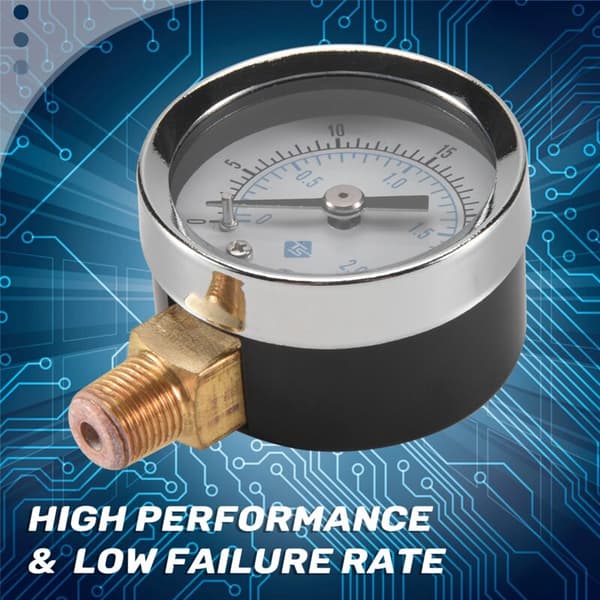 0 30 psi 0 2bar Mini urskive Lufttrykkmåler Kompressor barometer måler Dobbeltskala hydraulisk trykkmåler svart urskive