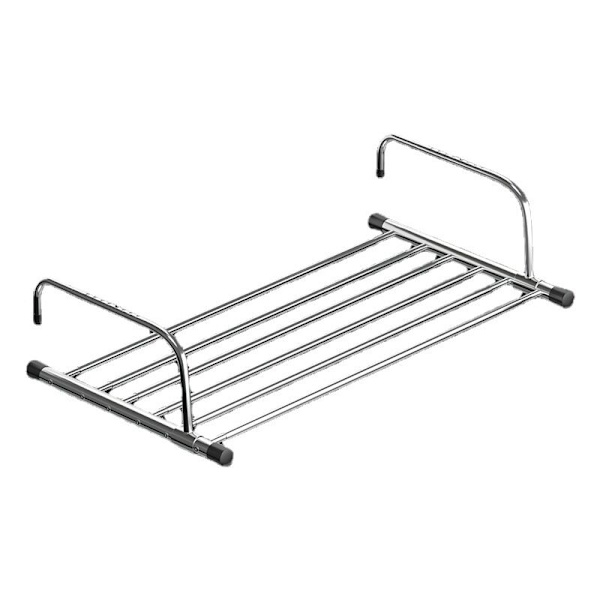 Hengende tørkestativ, sammenleggbart klesstativ, teleskopisk tørkestativ i rustfritt stål, 60-106 cm lengde, hengende tørkestativ for balkong