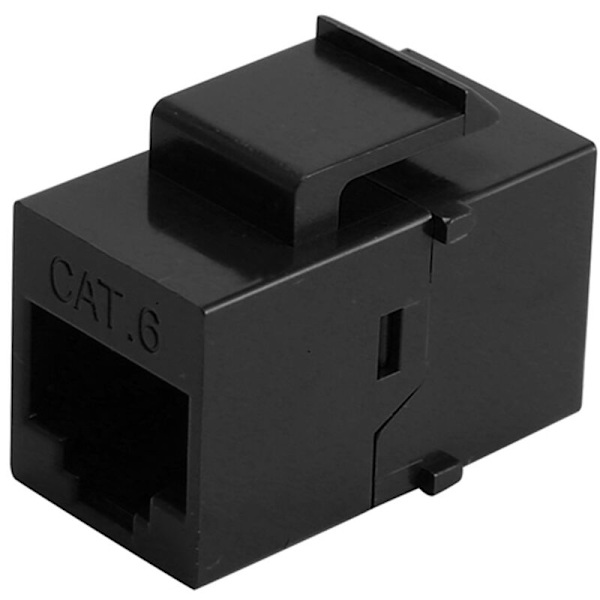 Cat6 RJ45-kontakt RJ45-forlengelseskobling Nettverk Ethernet LAN 6-koblingskontakter Utvid adapter (svart)