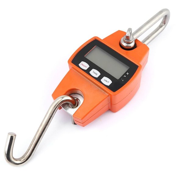 Mini bærbar LCD digital elektronisk vægt 300 kg med krog