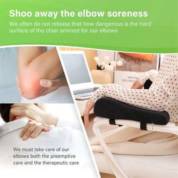 Ergonomiske armlæn til stole, trykaflastning med memory foam armlæn, 2 stk. sæt