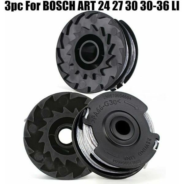 3 kelojen setti Bosch Art 24 27 30 30-36 Li 18 M 1.65mm ruohonleikkurille