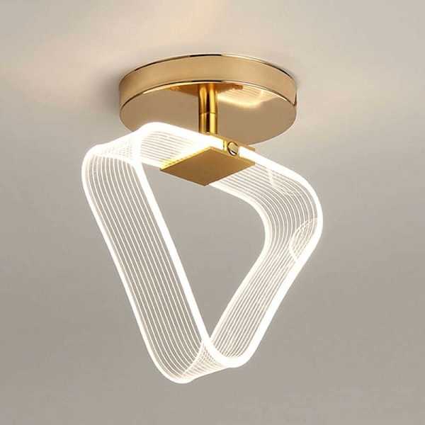 Akryl Taklampa för Gång, 10W LED Taklampa, 5,5 Tums Mini Ytmonterad Armatur, Perfekt för Entré, Veranda, Varmvit