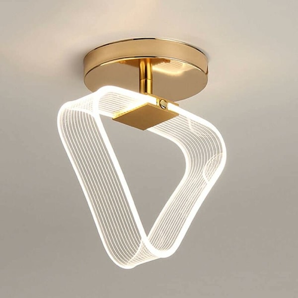 Akryl Taklampe for Gang, 10W LED Taklampe, 5,5 Tommer Mini Overflate Montert Armatur, Ideell for Inngangsparti, Veranda, Varmt Hvit