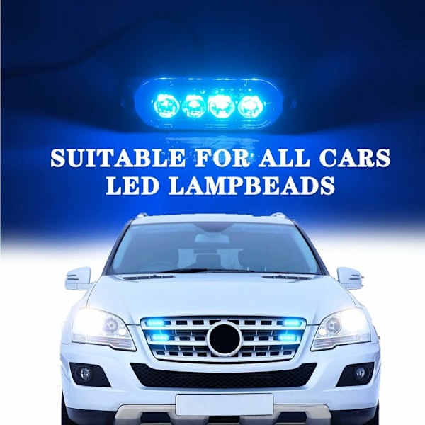10 stk LED Sidemarkerlys, 4 LEDer 12V Vanntette for Lastebil, Foran og Bak Signal Lys, Tilhenger Signal Lys for Bil, Lastebil, Gaffeltruck Kjøretøy