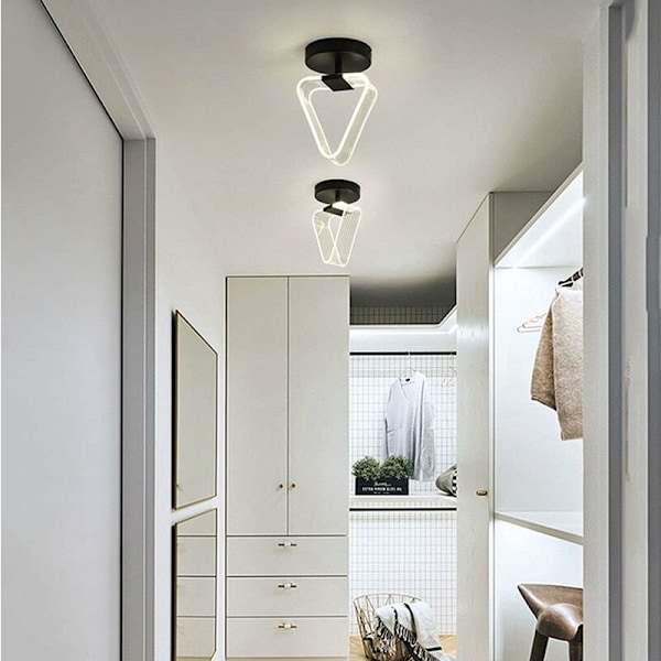 Akryl Taklampe for Gang, 10W LED Taklampe, 5,5 Tommer Mini Overflate Montert Armatur, Ideell for Inngangsparti, Veranda, Varmt Hvit