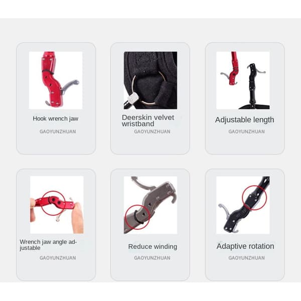318 Armband Spreader Hakkäft Spreader Handledsspridare Handledsspak Justerbar Mocka Sammet Komposit Båge Release 1