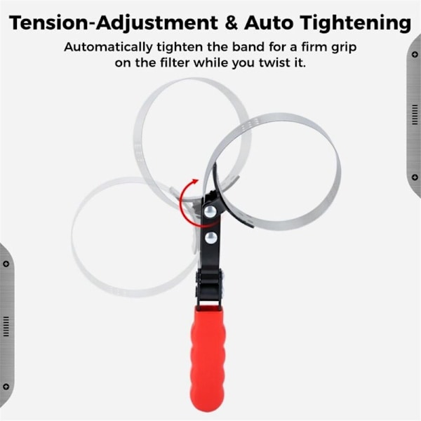 Filter Swivel Wrench, 4-delt filterfjernerverktøy, rustfritt stål fjerningstenger (2-3/4 tommer til 5-1/4 tommer)