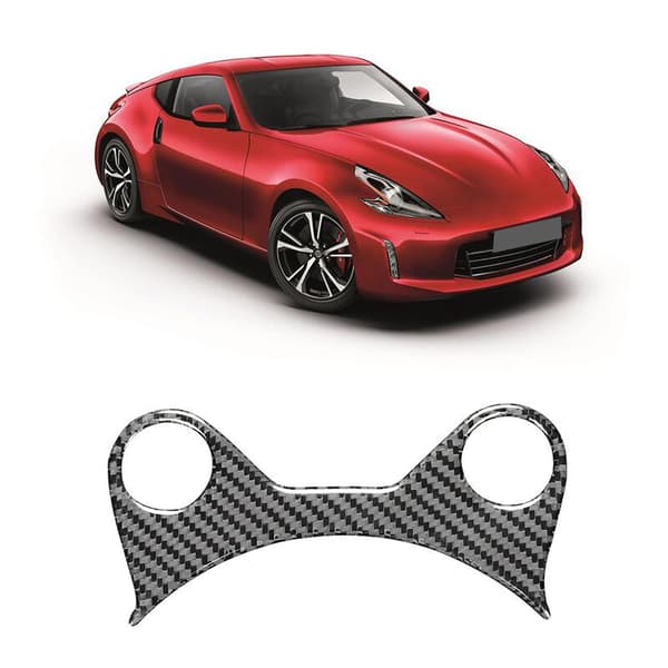 til 370Z 2009-2020 Fiber Stickers Gear Shift Panel Cover Trim Frame Bil Interiør Tilbehør Sort