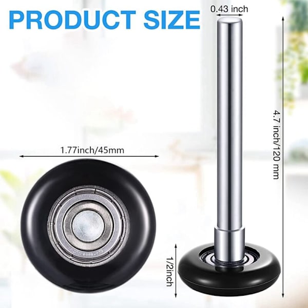 12 stk. nylon garageport ruller 2 tommer stille garage ruller bulk 6200Z udskiftning garageport rulle