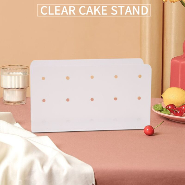 Akryl Kakefat Lollipop Holder Klar Kakefat Display Dessert Stativ for Bursdag Jul Godteri Dekorativ 1 stk Serie