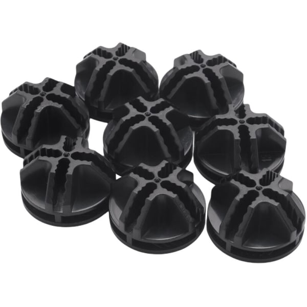 Wire Square Plastkoblinger for Skap og Modulær Oppbevaringshylle, Oppbevaringshylle, Sett med 8 (Svart)