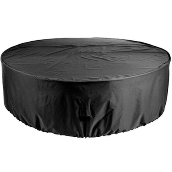 Cover mustalle pyöreälle ulkoterasikalusteiselle pöydälle ja tuolille, 227 * 100cm - 227 * 100cm