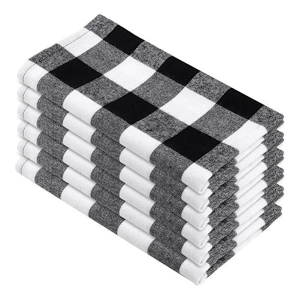 6-pack servetter (17,7 x 11,8 tum) för vardagsbruk, rustik bondgårdsdekor, semestrar, familjemiddagar och grillning