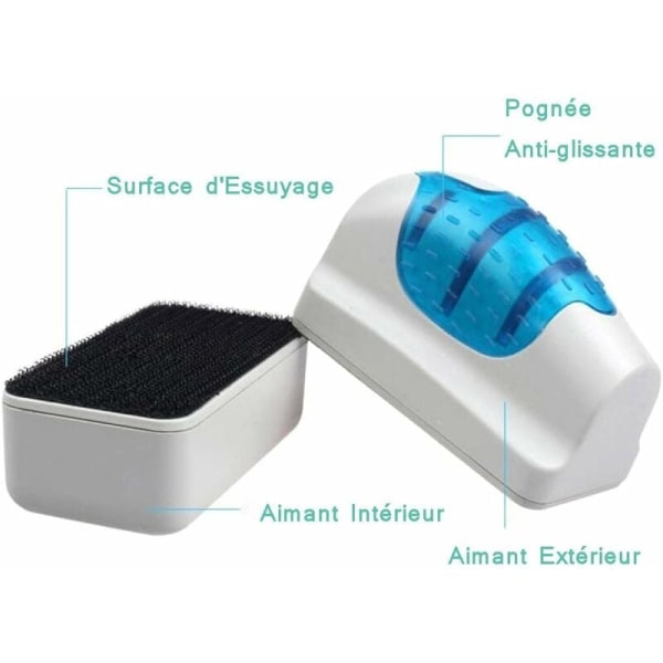 Magnetisk glassrengjøringsbørste Glass Magnet Cleaner Scraper Algae Cleaning Floating Brush for Aquarium Fish Tank Størrelse S