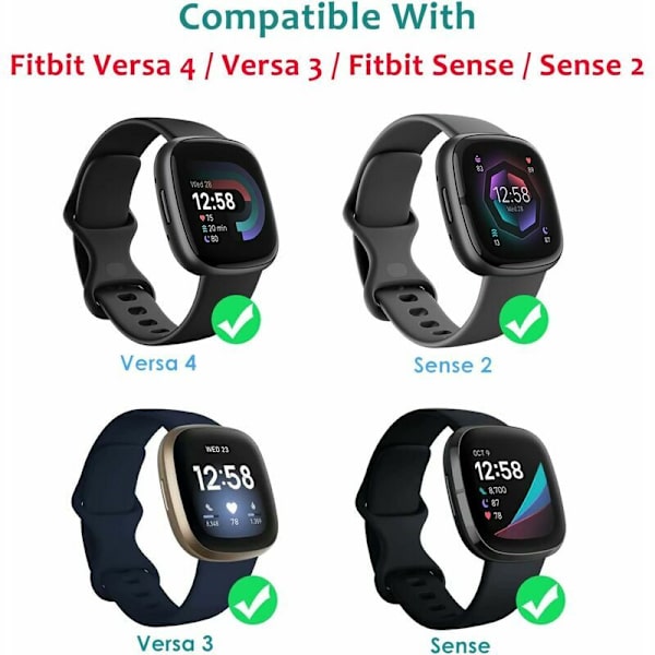 Oplader Kompatibel med Fitbit Versa 4 / Fitbit Sense 2 / Fitbit Versa 3 / Fitbit Sense, Udskiftningskabel til Sense, Sense 2, Versa 3, Versa 4 Oplader