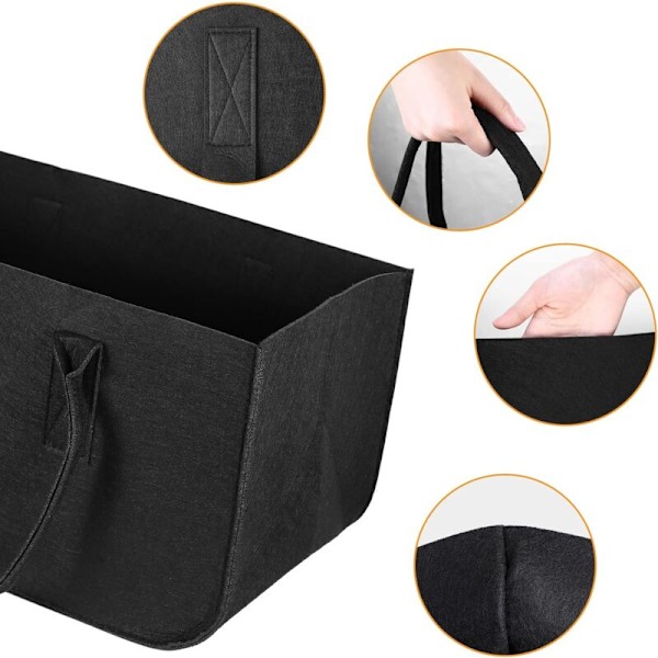 Logpose, Foldbar Pejs Kurv, 50x25x25cm Multifunktionel Indkøbspose, Indendørs Opbevaring af Brænde Aviser Legetøj Indkøb