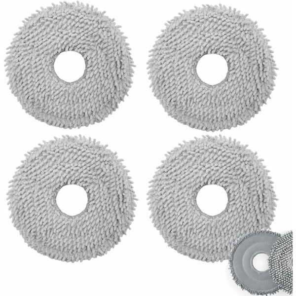 4 stk moppekluter for Roborock Q Revo for Roborock P10 støvsuger reservedeler, vaskbare og gjenbrukbare moppeputer