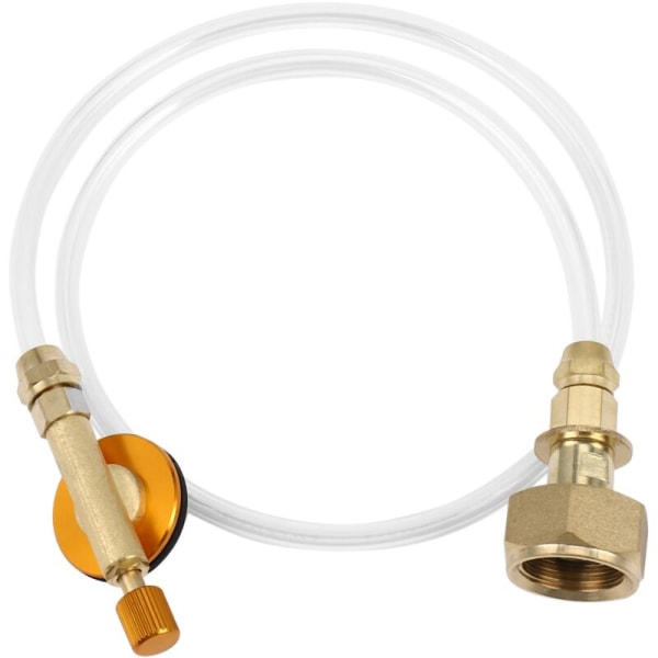 Fylling Adapter for Propan Piknik Camping Komfyr Gass Slange Dobbeltsidig Justerbar Flat Tank Slange Slange Adapter