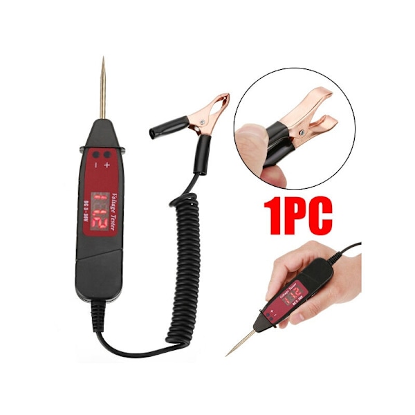 Auto Digital LCD Spenningstester Pen Probe Tester Lys 1 stk
