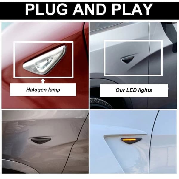 2 stk for X3 F25 X5 E70 X6 E71 E72 2007-2014 LED dynamisk sidemarkør blinklys blinkende lys
