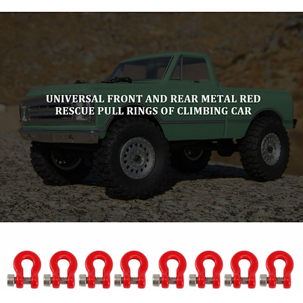8 kpl Metalli puskuriperävaunun koukku pelastuskahle hinaamiseen 1/24 RC autoon Axial SCX24 päivitysosat lisävarusteet
