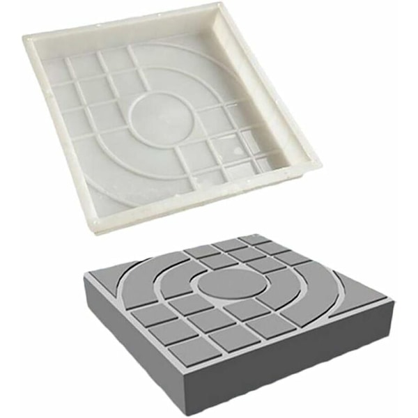 Paver-muotti tiilille, betonille, kiville, neliömäinen, laatoille, puutarhaan, nurmikolle, päällystykseen, ajotiehen, polkuihin, 25 x 25 cm
