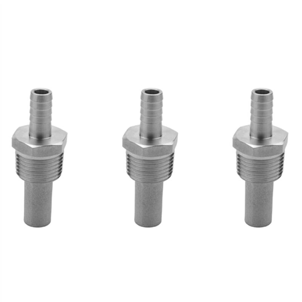 3X Hjemmeinfusjon Oksygenering Inline Diffusjonsstein Aerasjonsstein 1/2 Npt Karboneringsstein