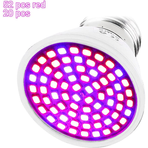 Täyden spektrin E27 5W AC220V 72 LED SMD2835 LED-kasvualamppi kasveille, kukille ja hydroponiikalle