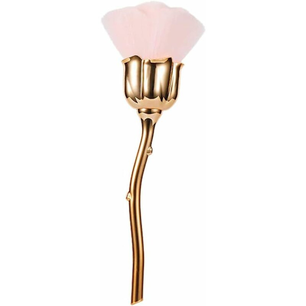 Rosa nagelborste nagellack borste skurbuffert (guld)-